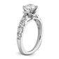 14k White Gold 3/4 Ct. Lab Grown Diamond VS/SI+ G+ 1 Ct. Center Round Shared Prong Engagement Ring