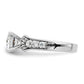 14k White Gold 5/8 Ct. Lab Grown Diamond VS/SI+ G+ 1 1/2 Ct. Center Round Shared Prong Engagement Ring