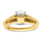 14k Yellow Gold 5/8 Ct. Lab Grown Diamond VS/SI+ G+ 1 Ct. Center Oval Engagement Ring