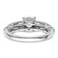 14k White Gold 1/4 Ct. Lab Grown Diamond VS/SI+ G+ 1 Ct. Center Round Channel Set Shared Prong Engagement Ring