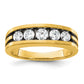 14k Yellow Gold with Black Rhodium 1 Ct. Lab Grown Diamond VS/SI+ G+ Men's Ring