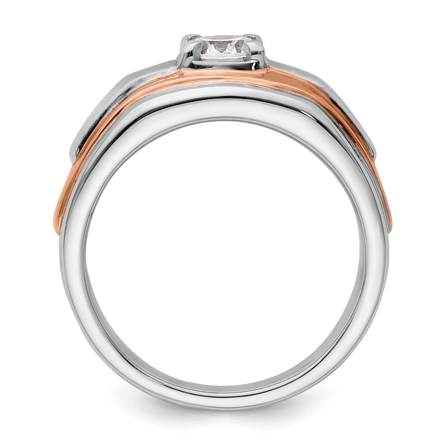 14K Two-Tone Lab Grown Diamond VS/SI+ G+ Men's Ring