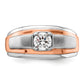 14K Two-Tone Lab Grown Diamond VS/SI+ G+ Men's Ring