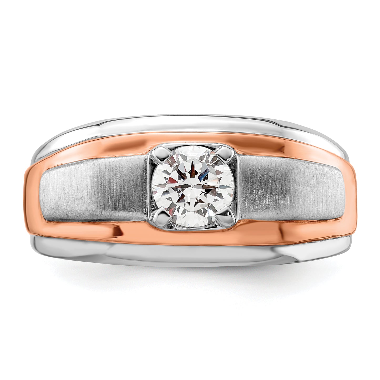 14K Two-Tone Lab Grown Diamond VS/SI+ G+ Men's Ring