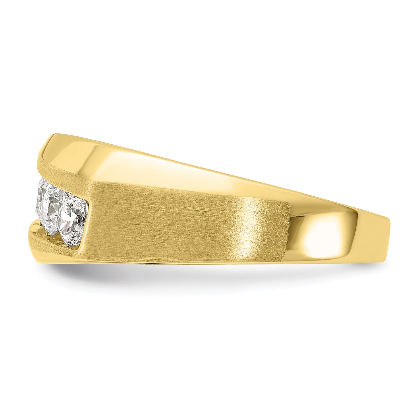 10k Yellow Gold 1 Ct. Lab Grown Diamond VS/SI+ G+ Five Stone Men's Ring