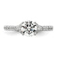 14k White Gold 1/3 Ct. Lab Grown Diamond VS/SI+ G+ 1 Ct. center Round Engagement Ring