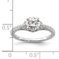 14k White Gold 1/3 Ct. Lab Grown Diamond VS/SI+ G+ 1 Ct. center Round Engagement Ring