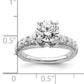 14k White Gold 1/2 Ct. Lab Grown Diamond VS/SI+ G+ 1 1/2 Ct. Center Round Shared Prong Engagement Ring