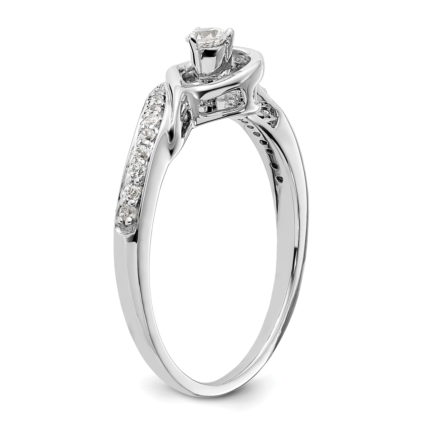 First Promise 14k White Gold 1/5 Ct. Lab Grown Diamond VS/SI+ G+ Petite Engagement Ring