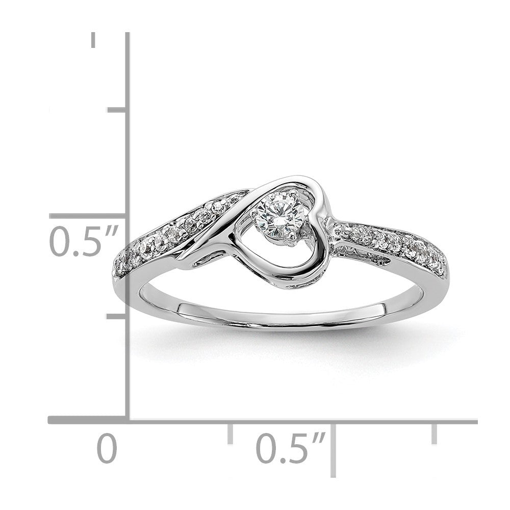 First Promise 14k White Gold 1/5 Ct. Lab Grown Diamond VS/SI+ G+ Petite Engagement Ring