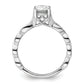 14k White Gold 1/8 Ct. Lab Grown Diamond VS/SI+ G+ 1 Ct. Center Oval Engagement Ring