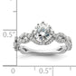 14k White Gold 1/2 Ct. Lab Grown Diamond VS/SI+ G+ 1 Ct. Center Round Engagement Ring