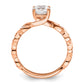 14k Rose Gold 1/6 Ct. Lab Grown Diamond VS/SI+ G+ 1 Ct. Center Round Engagement Ring