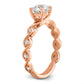 14k Rose Gold 1/6 Ct. Lab Grown Diamond VS/SI+ G+ 1 Ct. Center Round Engagement Ring