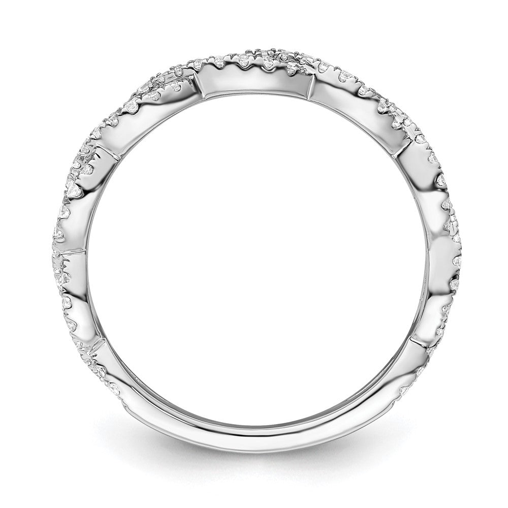 14k White Gold 3/8 Ct. Lab Grown Diamond VS/SI+ G+ Wedding Band Ring