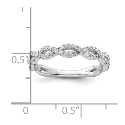 14k White Gold 3/8 Ct. Lab Grown Diamond VS/SI+ G+ Wedding Band Ring