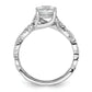 14k White Gold 3/8 Ct. Lab Grown Diamond VS/SI+ G+ 1 Ct. Center Engagement Ring