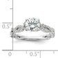 14k White Gold 3/8 Ct. Lab Grown Diamond VS/SI+ G+ 1 Ct. Center Engagement Ring