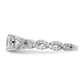 14k White Gold 3/8 Ct. Lab Grown Diamond VS/SI+ G+ 1 Ct. Center Cushion Engagement Ring