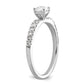 14K White Gold Lab Grown VS/SI FGH Diamond Two Promises Engagement Ring