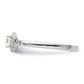 Two Promises 14k White Gold 1/2 Ct. Lab Grown Diamond VS/SI+ G+ Petite Halo Engagement Ring