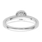 Two Promises 14k White Gold 1/2 Ct. Lab Grown Diamond VS/SI+ G+ Petite Halo Engagement Ring