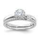 Two Promises 14k White Gold 1/2 Ct. Lab Grown Diamond VS/SI+ G+ Petite Halo Engagement Ring