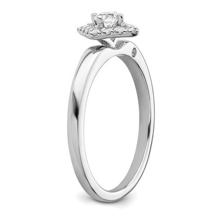Two Promises 14k White Gold 1/3 Ct. Lab Grown Diamond VS/SI+ G+ Halo Engagement Ring