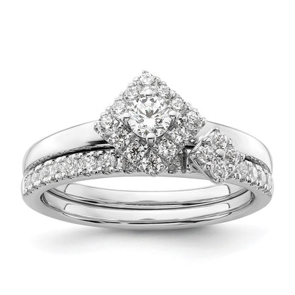 Two Promises 14k White Gold 1/3 Ct. Lab Grown Diamond VS/SI+ G+ Halo Engagement Ring
