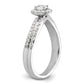 Two Promises 14k White Gold 1/2 Ct. Lab Grown Diamond VS/SI+ G+ Halo Engagement Ring