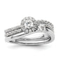 Two Promises 14k White Gold 1/2 Ct. Lab Grown Diamond VS/SI+ G+ Halo Engagement Ring