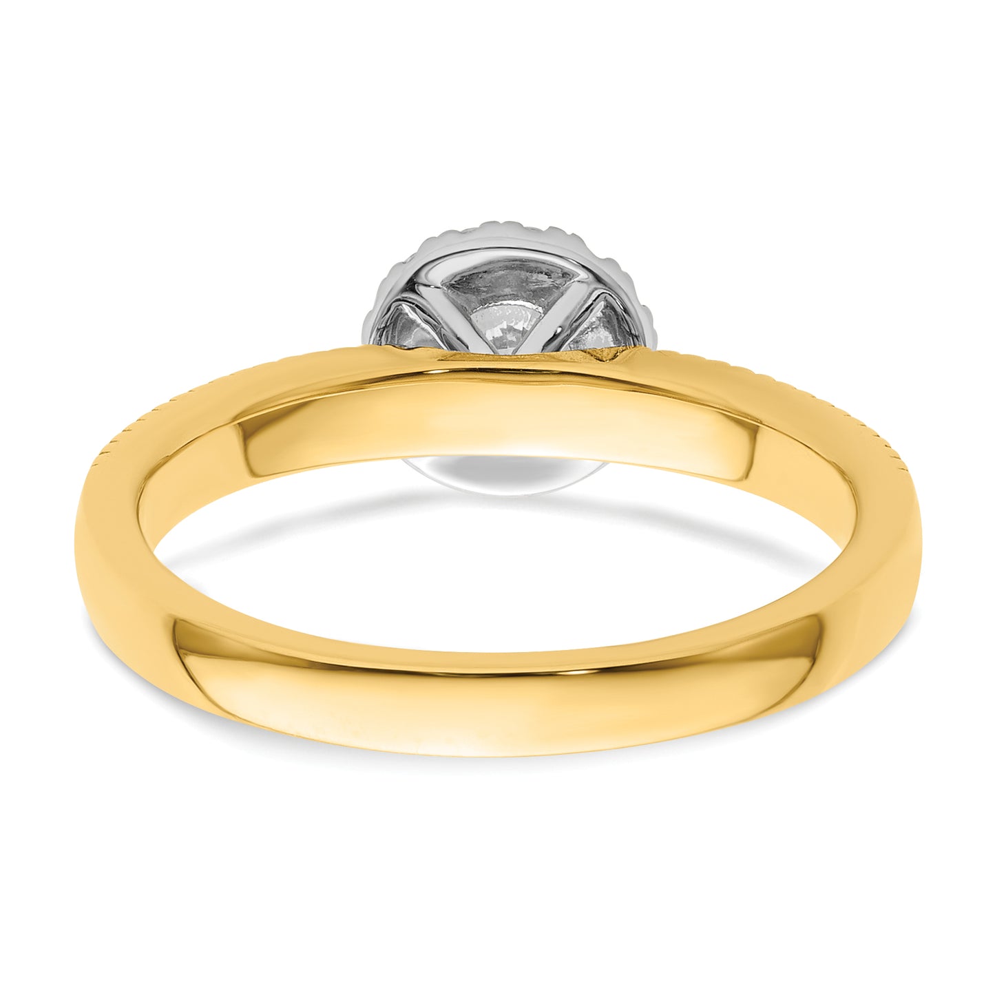 14K Two-Tone Lab Grown VS/SI+ G+ Diamond Two Promises Halo Engagement