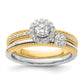 14K Two-Tone Lab Grown VS/SI+ G+ Diamond Two Promises Halo Engagement