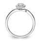 Two Promises 14k White Gold 3/8 Ct. Lab Grown Diamond VS/SI+ G+ Petite Halo Engagement Ring