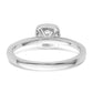 Two Promises 14k White Gold 3/8 Ct. Lab Grown Diamond VS/SI+ G+ Petite Halo Engagement Ring