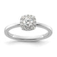 Two Promises 14k White Gold 3/8 Ct. Lab Grown Diamond VS/SI+ G+ Petite Halo Engagement Ring