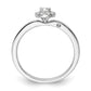 Two Promises 14k White Gold 1/3 Ct. Lab Grown Diamond VS/SI+ G+ Petite Halo Engagement Ring