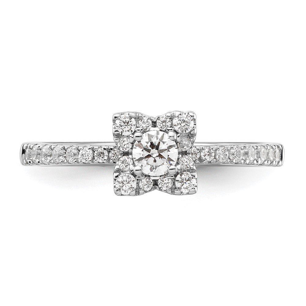 Two Promises 14k White Gold 3/8 Ct. Lab Grown Diamond VS/SI+ G+ Halo Engagement Ring