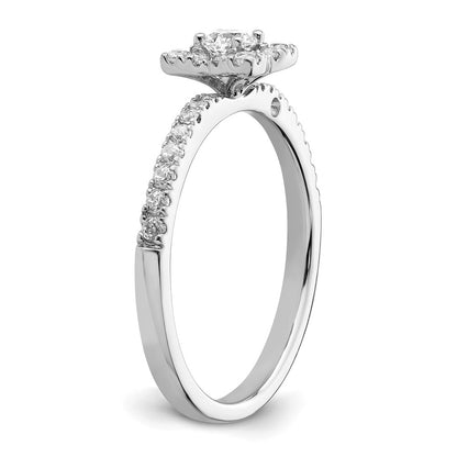 Two Promises 14k White Gold 3/8 Ct. Lab Grown Diamond VS/SI+ G+ Halo Engagement Ring
