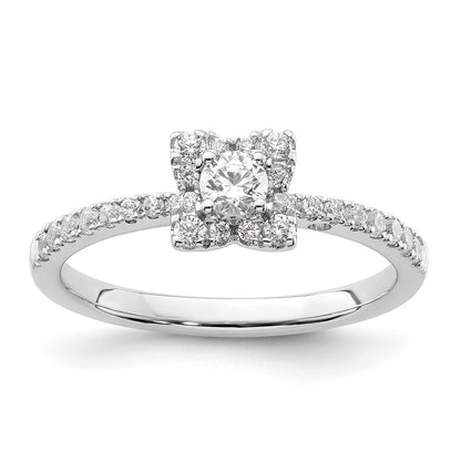 Two Promises 14k White Gold 3/8 Ct. Lab Grown Diamond VS/SI+ G+ Halo Engagement Ring