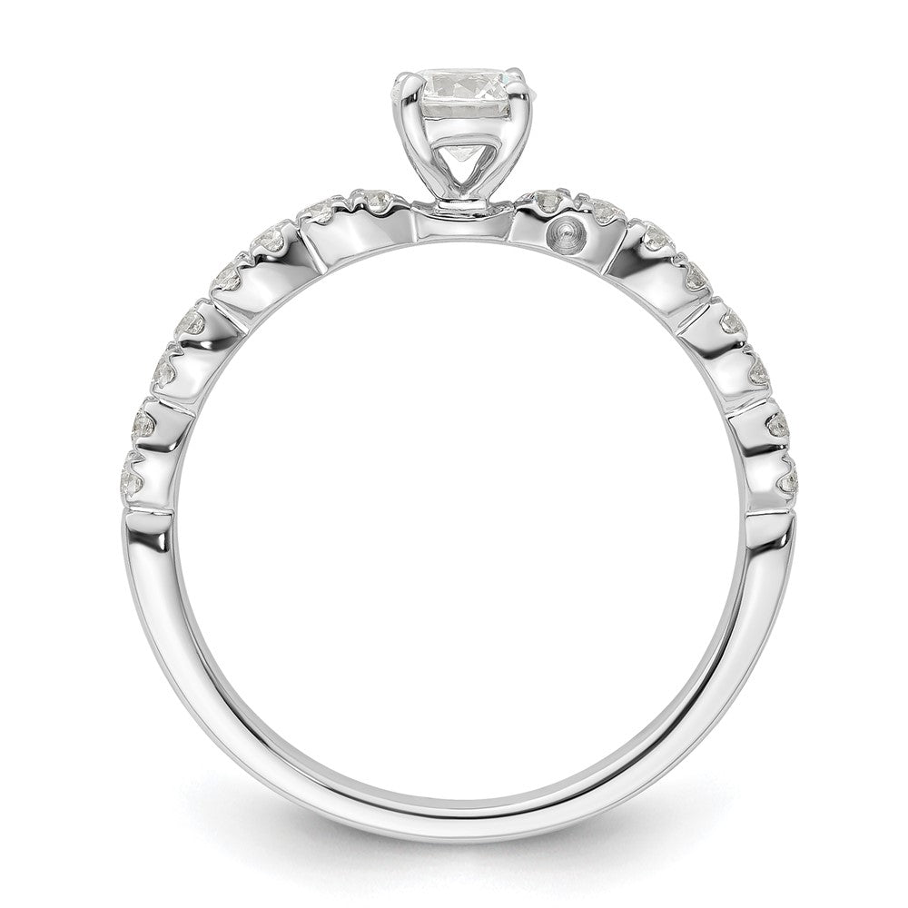 Two Promises 14k White Gold 5/8 Ct. Lab Grown Diamond VS/SI+ G+ Petite Engagement Ring