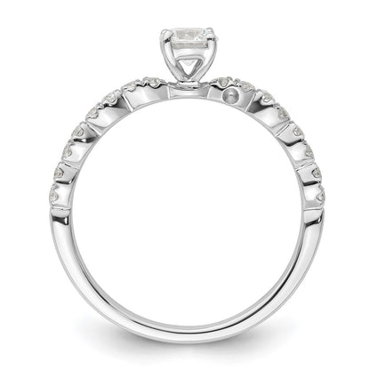 Two Promises 14k White Gold 5/8 Ct. Lab Grown Diamond VS/SI+ G+ Petite Engagement Ring