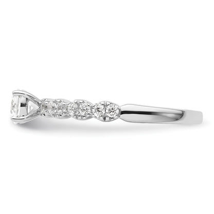 Two Promises 14k White Gold 5/8 Ct. Lab Grown Diamond VS/SI+ G+ Petite Engagement Ring