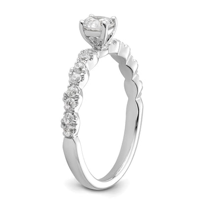 Two Promises 14k White Gold 5/8 Ct. Lab Grown Diamond VS/SI+ G+ Petite Engagement Ring