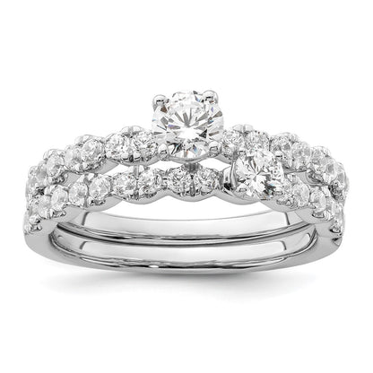 Two Promises 14k White Gold 5/8 Ct. Lab Grown Diamond VS/SI+ G+ Petite Engagement Ring
