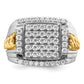 14k Two-Tone 1 1/2 Ct. Lab Grown Diamond VS/SI+ G+ Men's Ring