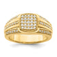 14k Yellow Gold 3/4 Ct. Lab Grown Diamond VS/SI+ G+ Men's Ring