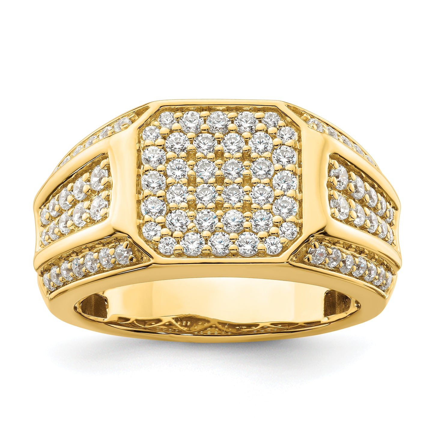 14k Yellow Gold 1/3 Ct. Lab Grown Diamond VS/SI+ G+ Men's Ring