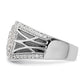 14k White Gold 1 1/8 Ct. Lab Grown Diamond VS/SI+ G+ Side Design Men's Ring