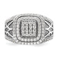 14k White Gold 1 1/8 Ct. Lab Grown Diamond VS/SI+ G+ Side Design Men's Ring